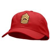 High Ranking Embroidered Low Profile Dyed Cotton Twill Cap - Red OSFM