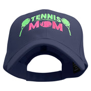 Happy Tennis Mom Embroidered Low Profile Organic Cotton Cap - Navy OSFM