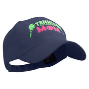 Happy Tennis Mom Embroidered Low Profile Organic Cotton Cap - Navy OSFM