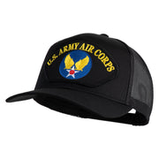 U.S. Army Air Corps Patched Solid Cotton Twill Mesh Prostyle Cap - Black OSFM
