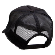 Lady Red Hat Patched Foam Front Golf Style Mesh Back Cap - Black OSFM