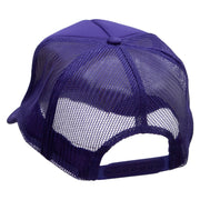 Lady Red Hat Patched Foam Front Golf Style Mesh Back Cap - Purple OSFM