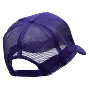 Lady Red Hat Patched Foam Front Golf Style Mesh Back Cap - Purple OSFM