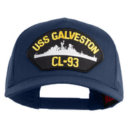USS Galveston CL 93 Patched Solid Cotton Twill 5 panel Mesh Back Cap - Navy OSFM