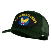 U.S. Army Air Corps Patched Solid Cotton Twill Mesh Prostyle Cap - Dark Green OSFM