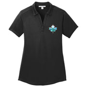 Canada Leaf Scenery Graphic Design Ladies Port Authority Diamond Jacquard Polo Shirt