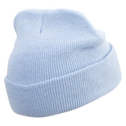 Sad Fish Logo Embroidered Super Stretch Knit Watch Cap Beanie - Columbia-Blue OSFM