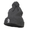 Chess Piece Knight Embroidered Pom Beanie