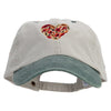 Autumn Heart Embroidered Pigment Dyed Wash Cap - Beige-Green OSFM