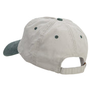 Autumn Heart Embroidered Pigment Dyed Wash Cap - Beige-Green OSFM