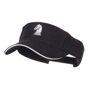 Chess Knight Embroidered Brushed Visor