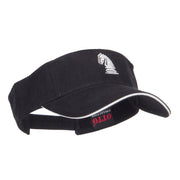 Chess Knight Embroidered Brushed Visor