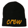 Crew Embroidered Long Knitted Beanie