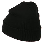 Crew Embroidered Long Knitted Beanie