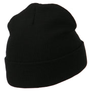 Crew Embroidered Long Knitted Beanie