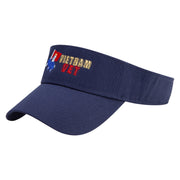 Vietnam Vet Embroidered Cotton Twill Sun Visor - Navy OSFM