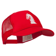 Chess Knight Embroidered Foam Front Mesh Back Cap