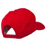 Checkered Flag Numbers Embroidered Red High Profile Cap