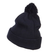 Chess Piece Knight Embroidered Pom Beanie