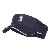 Chess Knight Embroidered Brushed Visor