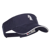 Chess Knight Embroidered Brushed Visor