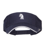 Chess Knight Embroidered Brushed Visor