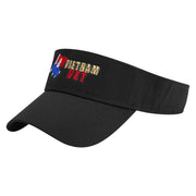 Vietnam Vet Embroidered Cotton Twill Sun Visor - Black OSFM