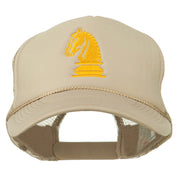 Chess Knight Embroidered Foam Front Mesh Back Cap