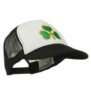 Clover St.Patrick's Day Embroidered Foam Mesh Cap