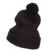 Chess Piece Knight Embroidered Pom Beanie