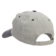 Autumn Heart Embroidered Pigment Dyed Wash Cap - Beige-Black OSFM