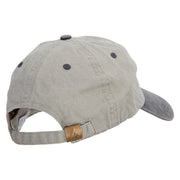 Autumn Heart Embroidered Pigment Dyed Wash Cap - Beige-Black OSFM