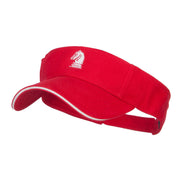 Chess Knight Embroidered Brushed Visor