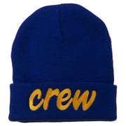 Crew Embroidered Long Knitted Beanie