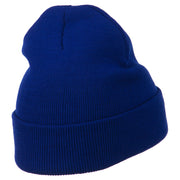 Crew Embroidered Long Knitted Beanie