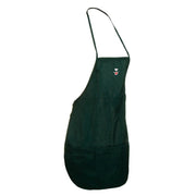 Love Dog Face Icon Embroidered Solid Chef's Apron - Forest OSFM