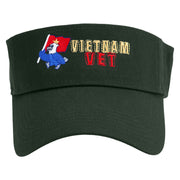 Vietnam Vet Embroidered Cotton Twill Sun Visor - Dk-Green OSFM