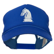 Chess Knight Embroidered Foam Front Mesh Back Cap