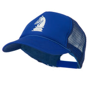 Chess Knight Embroidered Foam Front Mesh Back Cap