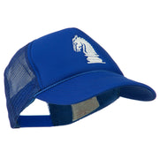 Chess Knight Embroidered Foam Front Mesh Back Cap