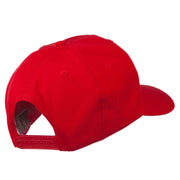 Checkered Flag Numbers Embroidered Red High Profile Cap