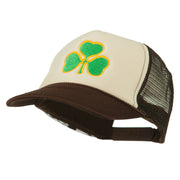 Clover St.Patrick's Day Embroidered Foam Mesh Cap