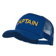 Captain Embroidered Mesh Back Cap