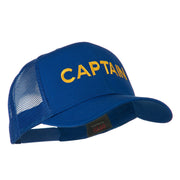 Captain Embroidered Mesh Back Cap