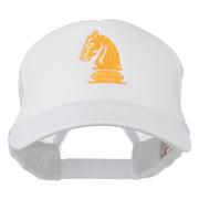 Chess Knight Embroidered Foam Front Mesh Back Cap