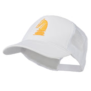 Chess Knight Embroidered Foam Front Mesh Back Cap