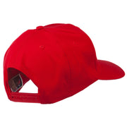 Checkered Flag Numbers Embroidered Red High Profile Cap