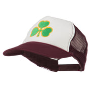 Clover St.Patrick's Day Embroidered Foam Mesh Cap