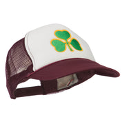 Clover St.Patrick's Day Embroidered Foam Mesh Cap