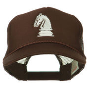 Chess Knight Embroidered Foam Front Mesh Back Cap